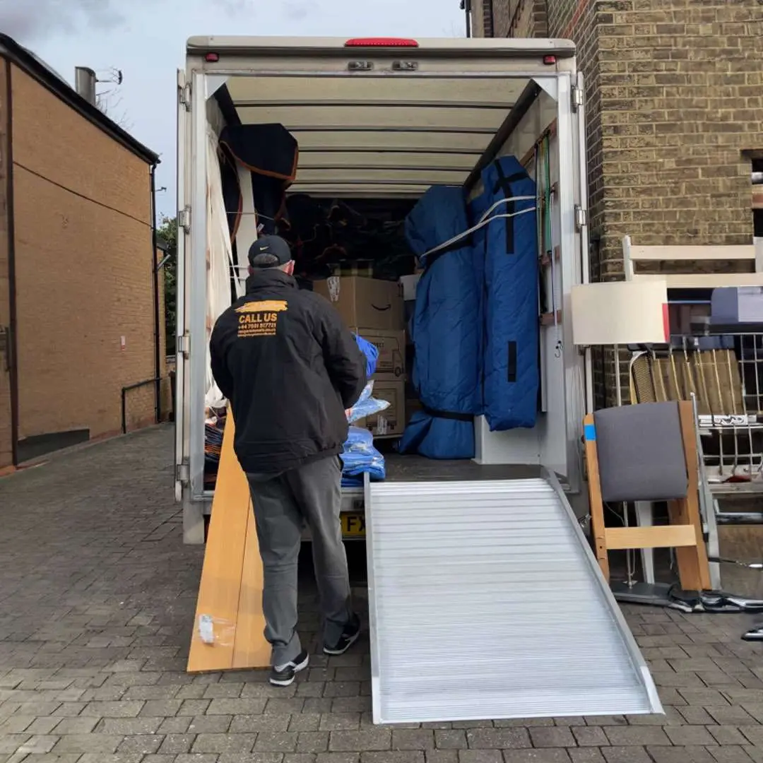 Home 20 Loading a van with customers possessions